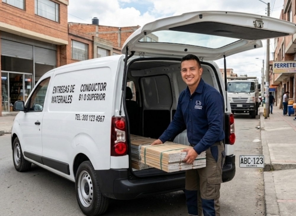 Conductor de Vehículo de Carga Liviana para Transporte de Materiales