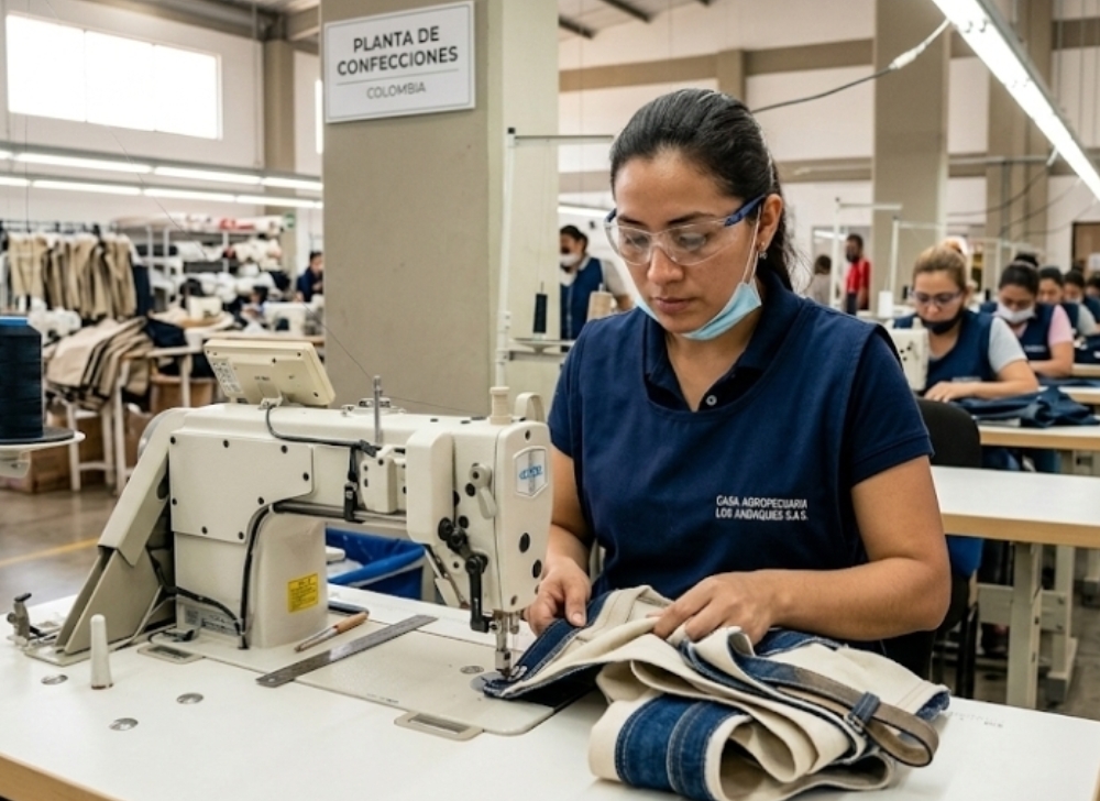 Operaria de Máquina Presilladora y Costura Industrial